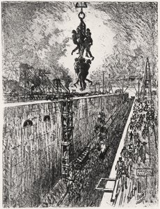 Günün Sonu: Gatun Lock, Joseph Pennell