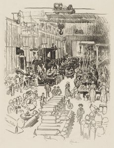 İngiliz Savaş Çalışması: Mermileri Bitirmek by Joseph Pennell