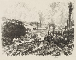 İngiliz Savaş Çalışması: Mühimmat İşleri by Joseph Pennell