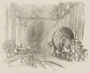 İngiliz Savaş Çalışması: Savaş Bazilikası by Joseph Pennell