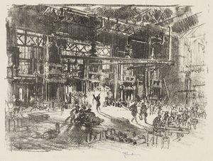 İngiliz Savaş Çalışması: Presler by Joseph Pennell