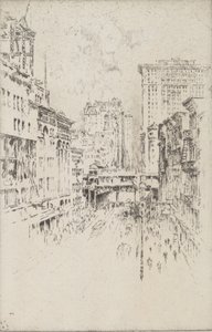 Kırk İkinci Sokak, 1904. by Joseph Pennell
