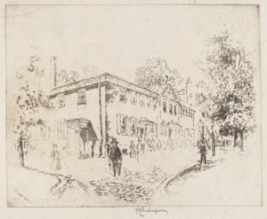 Dördüncü Cadde, Toplantı Evi, Philadelphia by Joseph Pennell