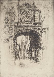 Büyük Saat, Rouen, 1907. by Joseph Pennell