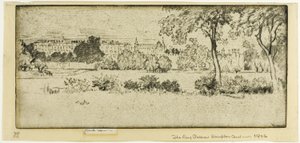 Hampton Court, Uzun Saray by Joseph Pennell