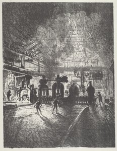 In the Jaws of Death, Rolling Bars for Shells, 1916. by Joseph Pennell
