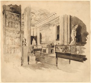 İç, Fitzwilliam Müzesi by Joseph Pennell