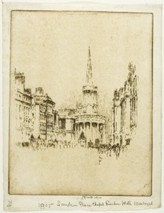 Langham Place Şapeli by Joseph Pennell