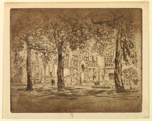 Lincoln'ün Inn Alanları by Joseph Pennell