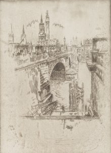 Londra Köprüsü Merdivenleri, 1903. by Joseph Pennell