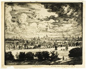 Hampstead üzerinde Londra by Joseph Pennell