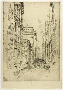 Aşağı Broadway by Joseph Pennell