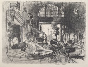 Pervane Bıçakları Yapımı, 1917. by Joseph Pennell