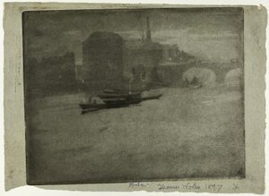 Thames üzerinde sis by Joseph Pennell