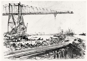 Umut Dağı, Joseph Pennell, 1912 (kömür kömürü) tarafından Panama Kanalı