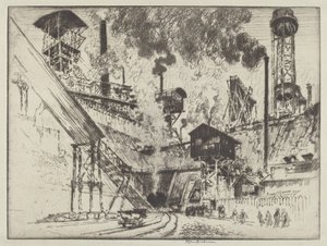 Madenin Ağzı, Ruhrort, Oberhausen yakınlarında by Joseph Pennell