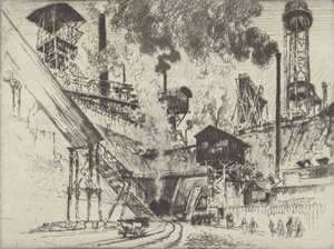 Madenin Ağzı, Oberhausen yakınlarındaki Ruhrort, 1910.