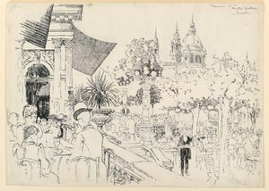 Halk Bahçesinde Müzik by Joseph Pennell