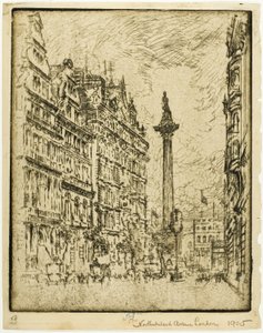 Northumberland Caddesi by Joseph Pennell