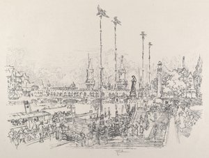 Oberbaum Köprüsü, Berlin, 1921. by Joseph Pennell