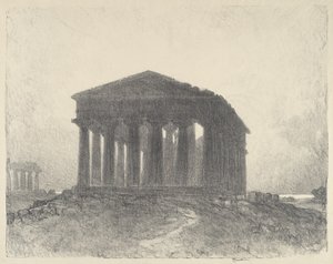 Paestum, Akşam by Joseph Pennell