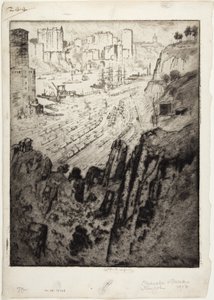Palisades ve Saraylar by Joseph Pennell