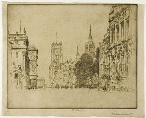 Parlamento Caddesi, Westminster by Joseph Pennell
