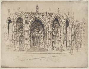 San Maclou Sundurması, Rouen by Joseph Pennell