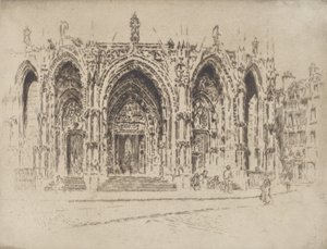 San Maclou Sundurması, Rouen, 1907. by Joseph Pennell