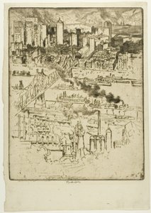 Tren İstasyonu, Pittsburgh by Joseph Pennell