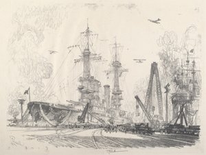 Başlamaya Hazır, 1917. by Joseph Pennell