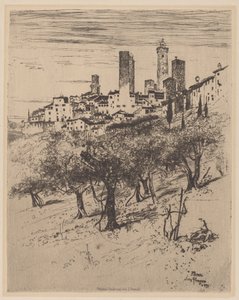 Aziz Gimignano by Joseph Pennell