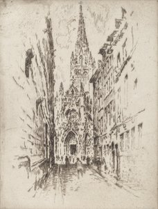 San Maclou, Rouen, 1907. by Joseph Pennell