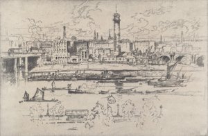 Köprüler Arası Atış Kulesi, 1910. by Joseph Pennell