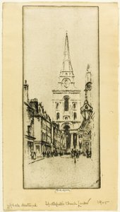 Spitalfield Kilisesi by Joseph Pennell