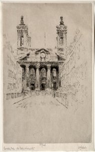 Johns, Westminster, 1895. by Joseph Pennell