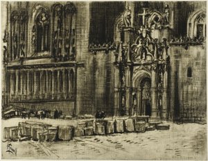Aziz Juan de los Reyes, Kapı ve Zincirler by Joseph Pennell