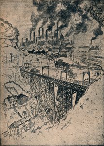 Çelik-Edgar Thomson İşleri, 1909 by Joseph Pennell