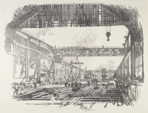 Kabuklar için Çelik Çubuklar, 1916. by Joseph Pennell