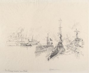 Limandaki Denizaltılar by Joseph Pennell