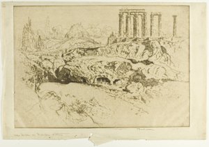 Jüpiter Tapınağı, Atina by Joseph Pennell