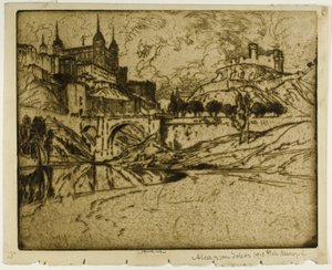 Alcazar, Toledo by Joseph Pennell