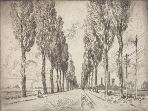 Cadde, Valenciennes, 1910. by Joseph Pennell