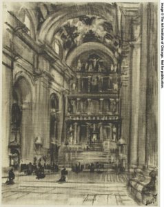 Neşeli Gotik Manastırlar, Toledo by Joseph Pennell