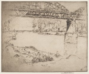 Şehir Köprüsü, St. Louis by Joseph Pennell
