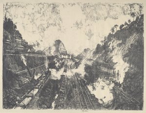 Kesik, Ancon Tepesine Bakış, 1912. by Joseph Pennell