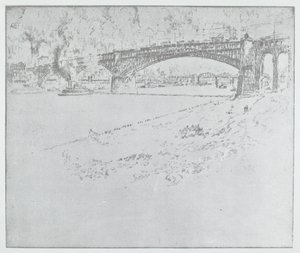 Eads Köprüsü, St. Louis [üstte], 1919 veya sonrası. by Joseph Pennell