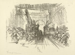 İngiliz Savaş Serisi: W.453. Savaşa Hazır, 1916 by Joseph Pennell