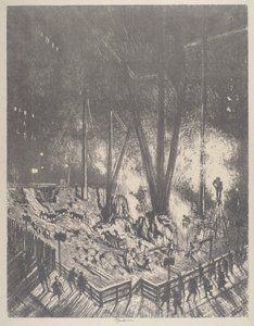 Temeller, Bir Gökdelen İnşa Etmek, 1910. by Joseph Pennell