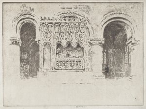 Kurucu Mezarı, Büyük Aziz Bartholomew Kilisesi by Joseph Pennell